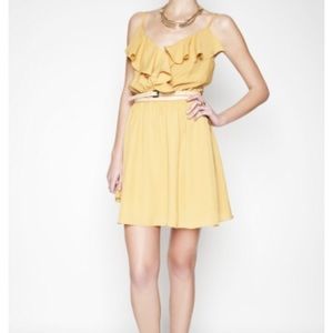 Bcbgeneration ruffle/tie-back/open back dress